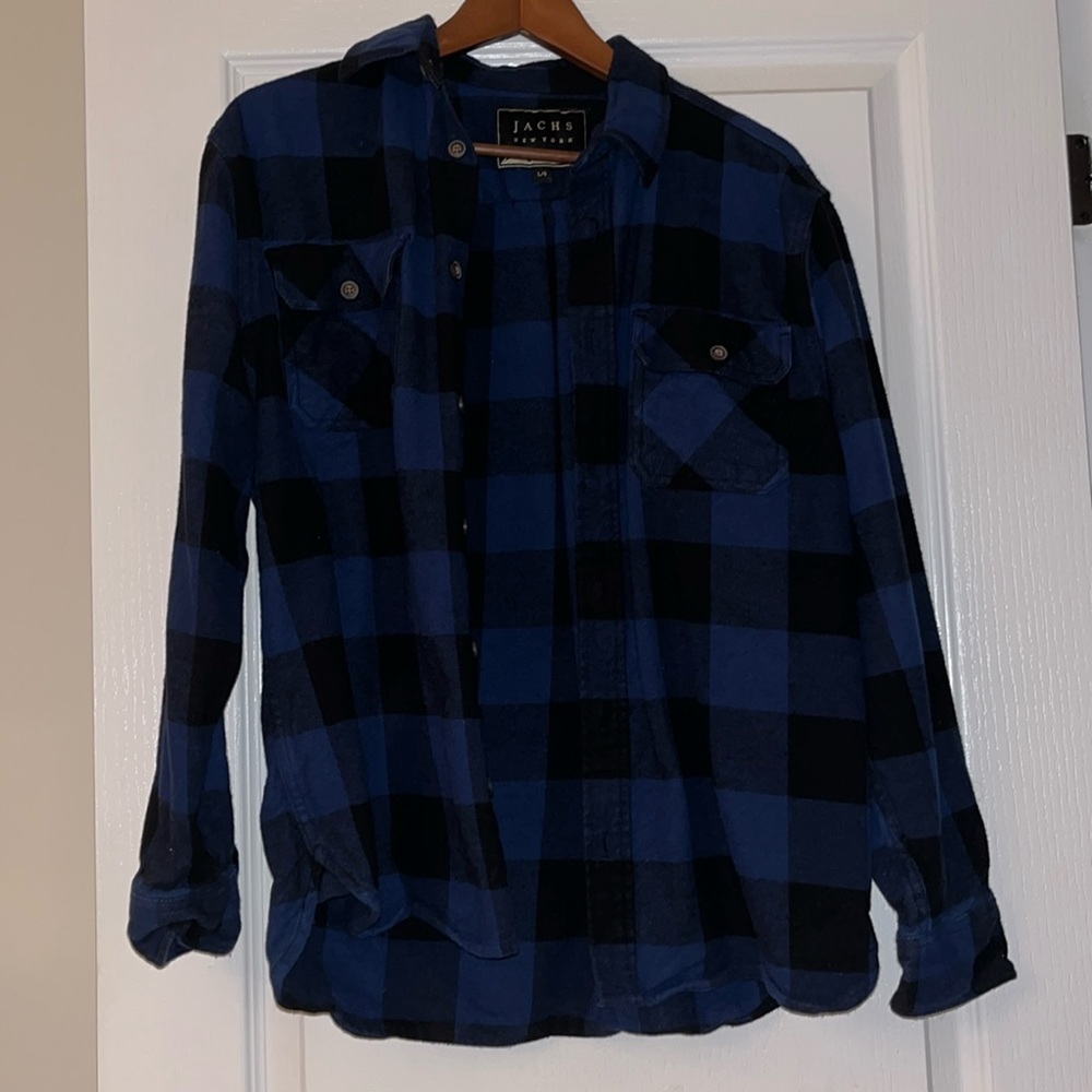 Men’s Blue & Black Jachs Flannel Shacket